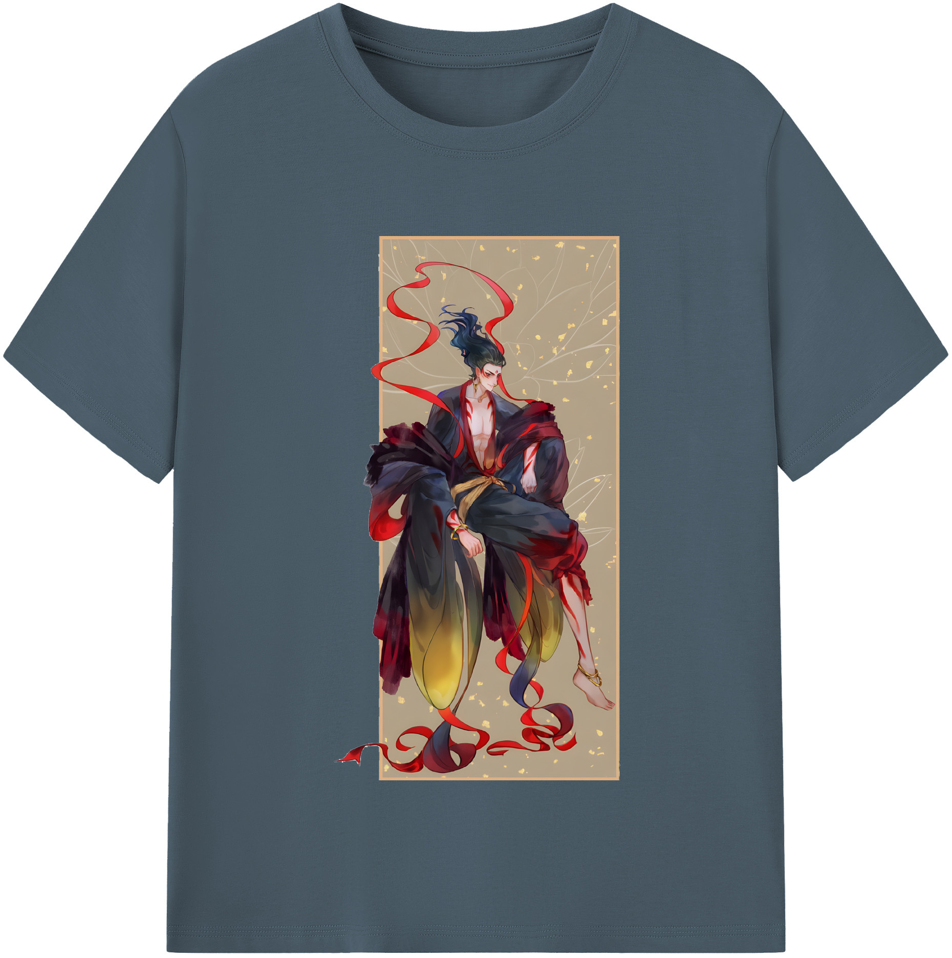 （画像用） Ne Zha 2 ナタ 魔童の大暴れ 綿100％半袖Tシャツ（フロントプリント）